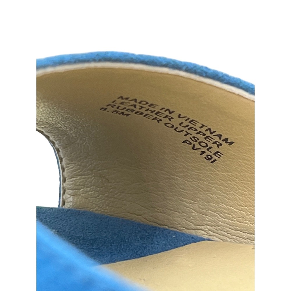 Michael Kors Blue Suede Espadrille Wedge Sandals Womens 8.5M New In Box G664SP - Picture 6 of 9